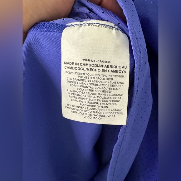 Nike Court FlexMaria Paramount Dri-Fit Blue Tank, Size Large - Picture 6 of 8